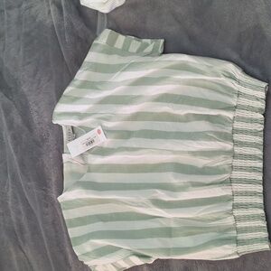 Ada Faye clothing willow stripped top sage